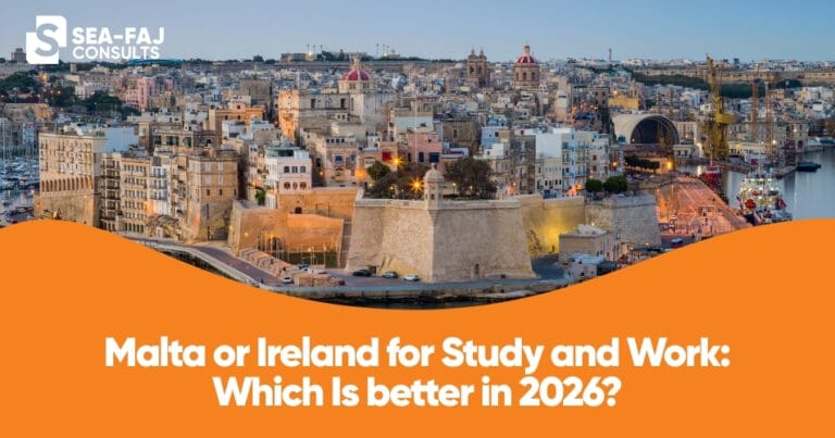 Malta or ireland for study and work which is better in 2026