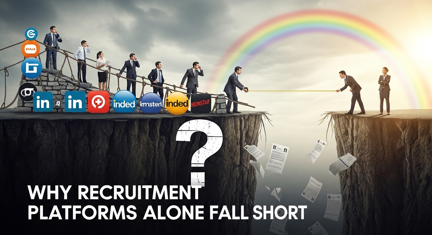 Why recruitment platforms alone fal short